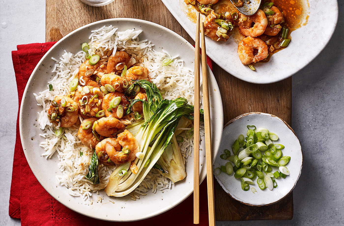 King prawns in ginger and garlic