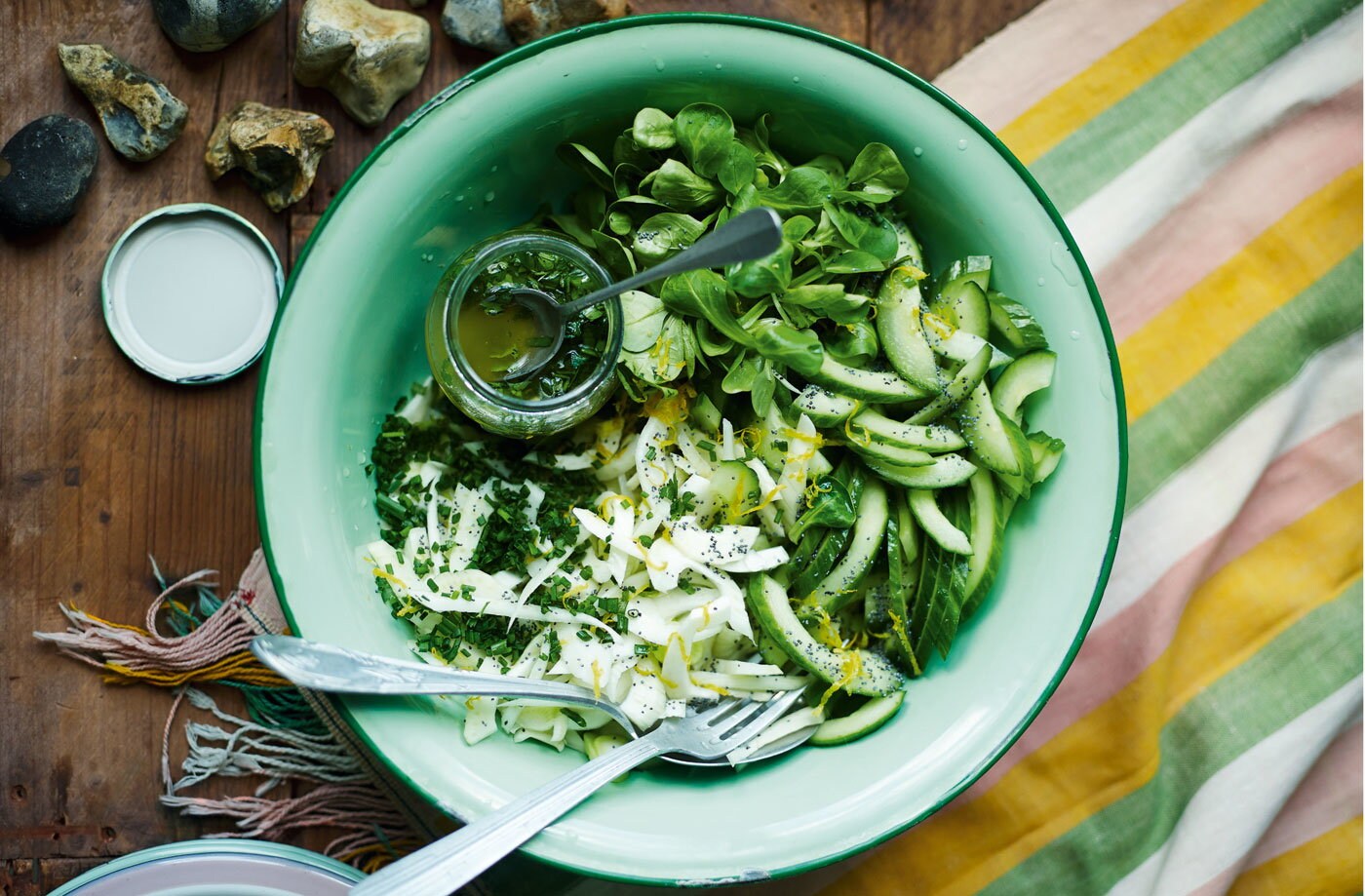 Cucumber, fennel and parsley salad
