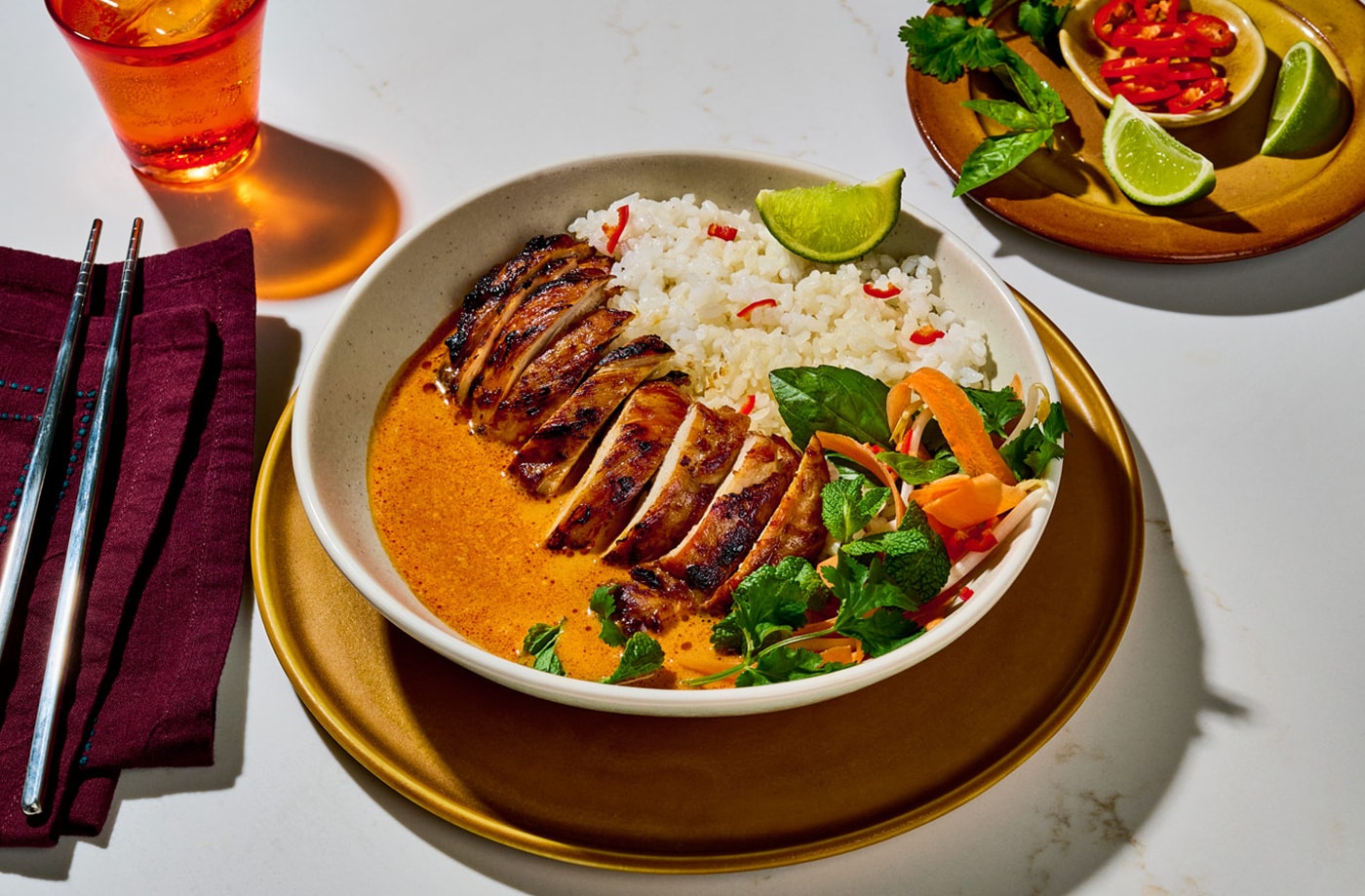 Red Thai brothy rice