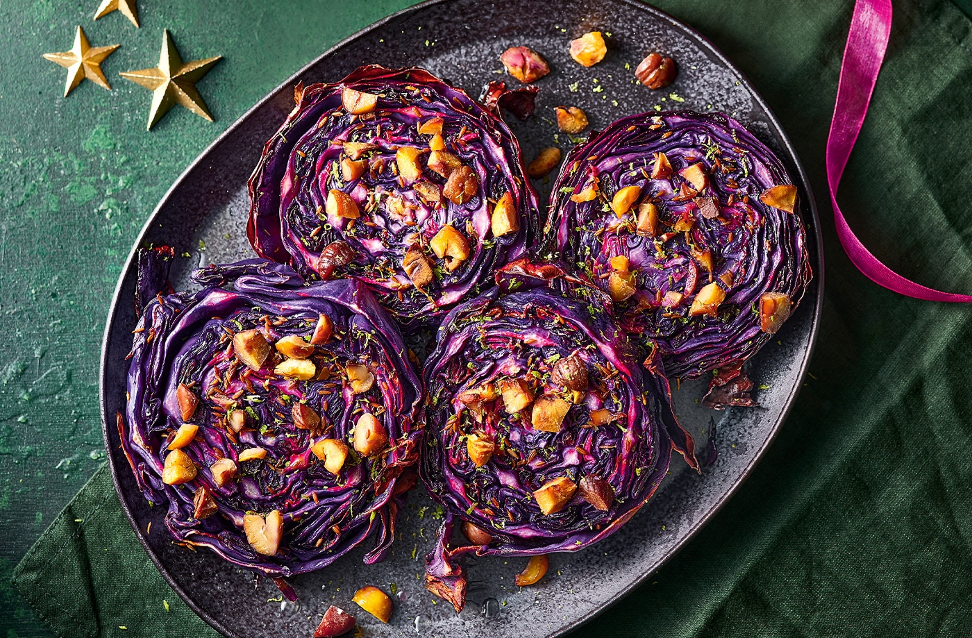 Spiced roasted cabbage 'steaks'