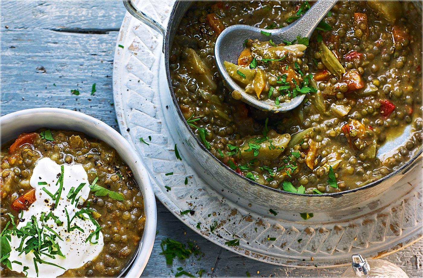 Spicy lentil stew