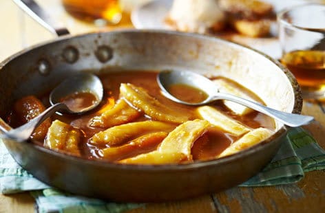 Hot rum bananas