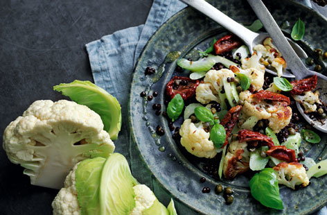 Image of "Roasted cauliflower with lentils "