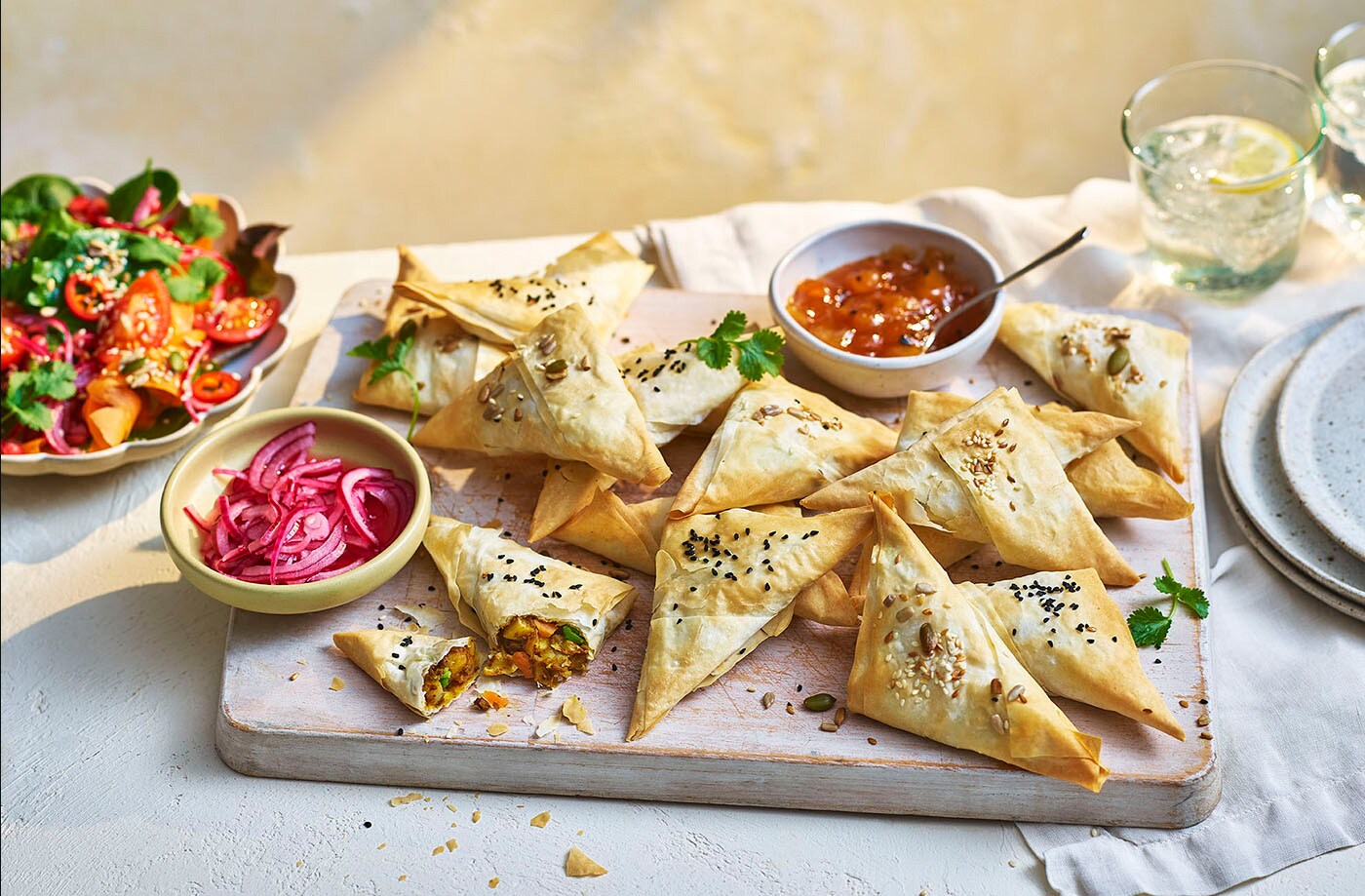 Baked samosas