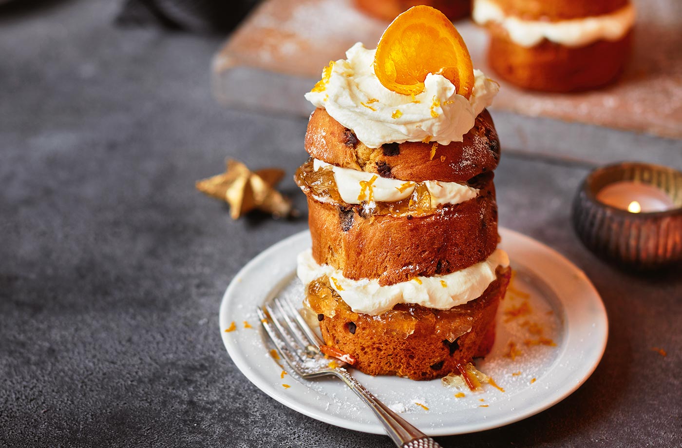 Boozy mini clementine panettones