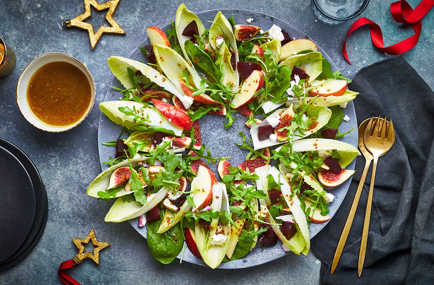 Winter salad wreath