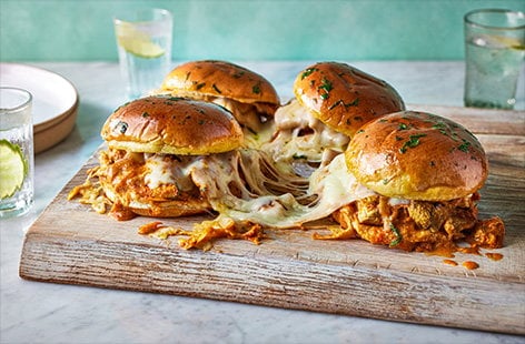 Image of "Butter chicken pull-apart sliders"