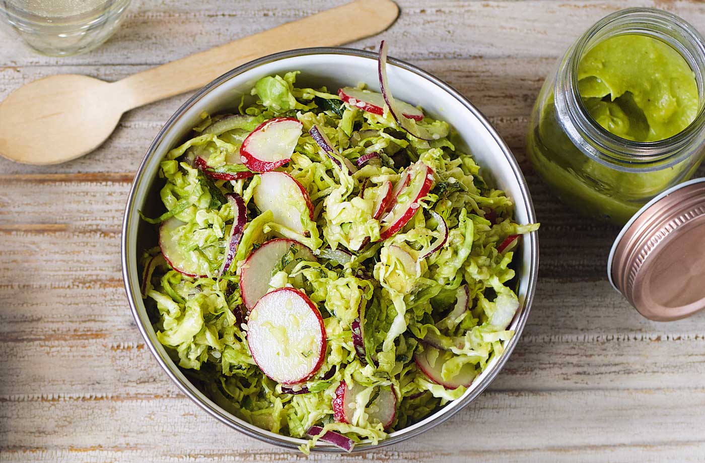 Sprout and radish slaw
