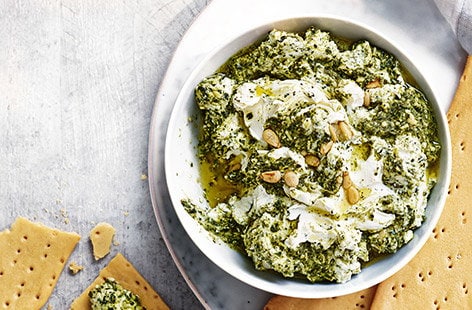 Image of "Creamy feta and pesto dip"