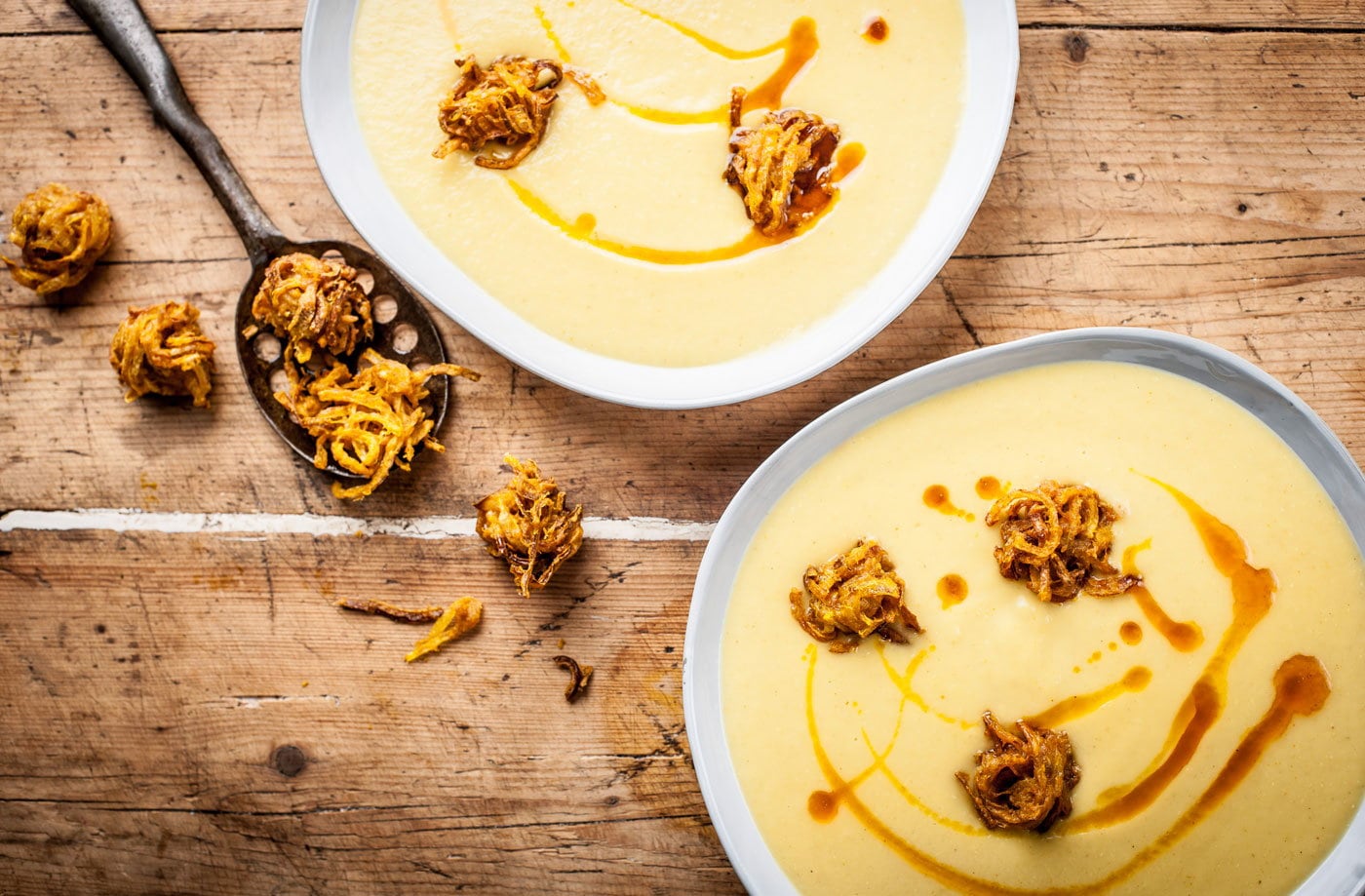 Luke Tipping's curried parsnip and pear soup
