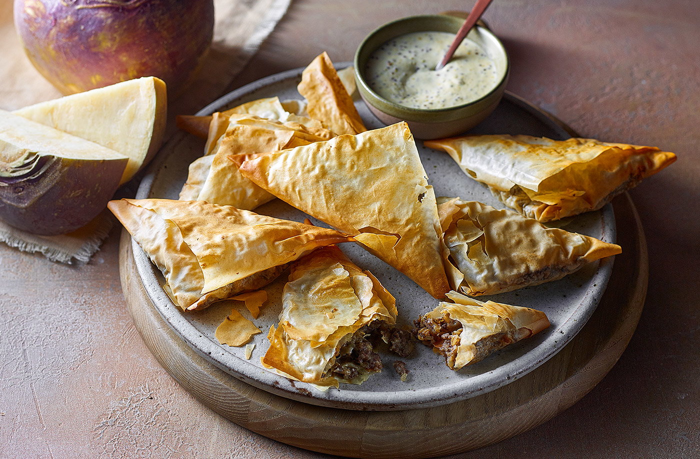 Haggis and neep parcels