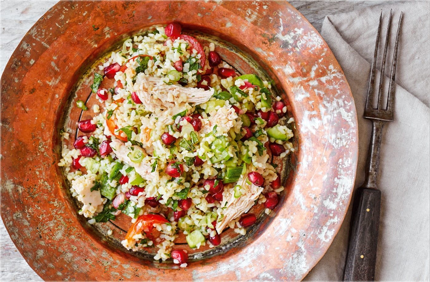 Pomegranate tabbouleh