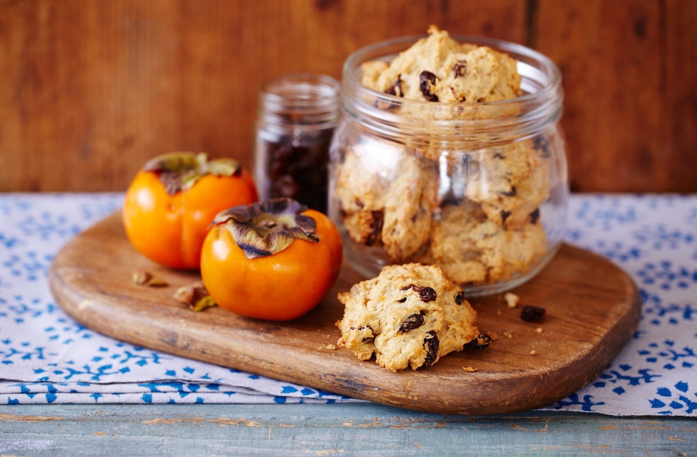 Spiced persimmon cookies