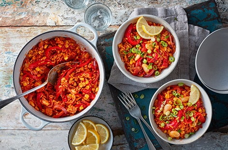 Image of "Cheat's red pepper rice"