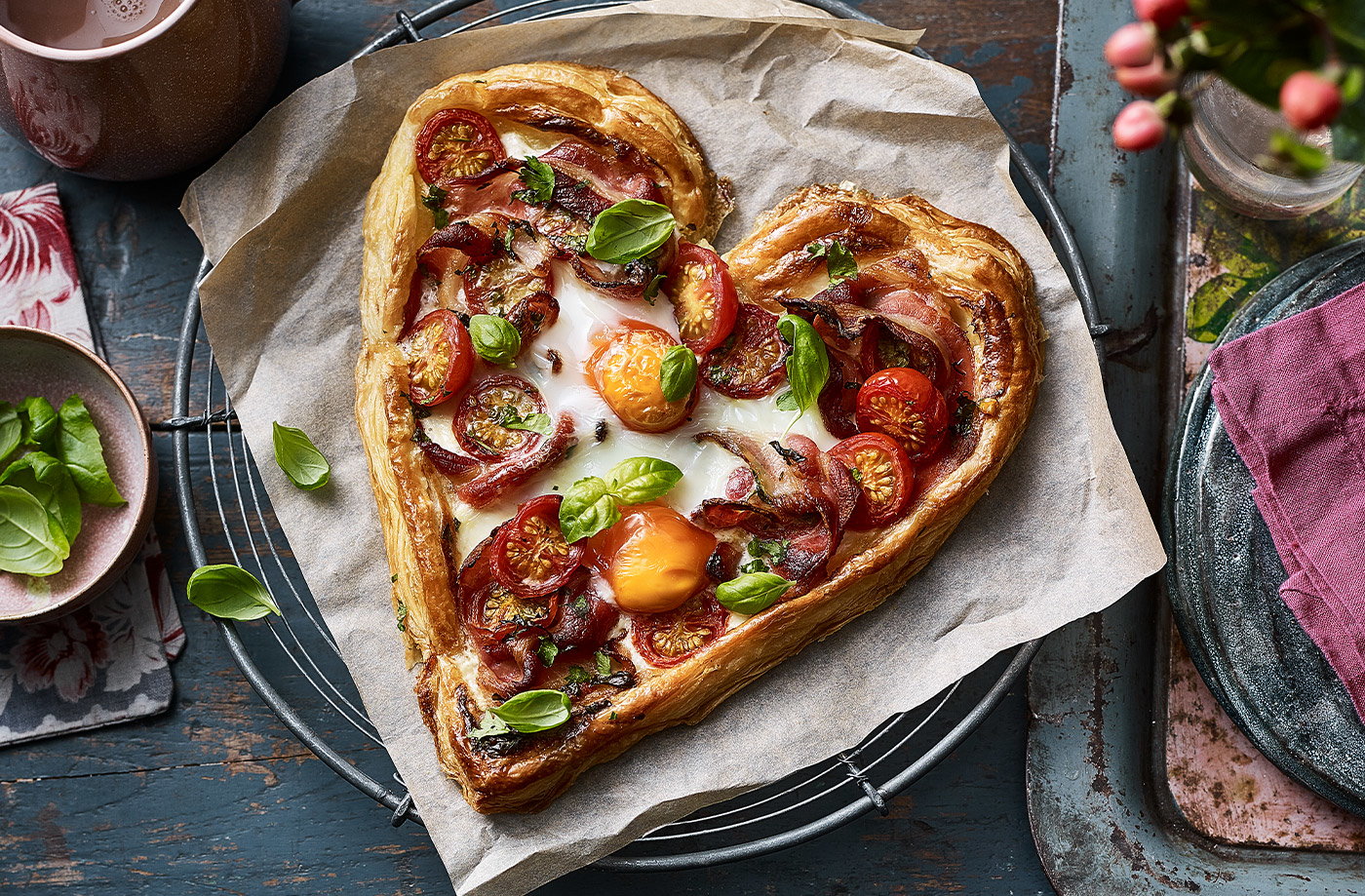 Breakfast heart tart