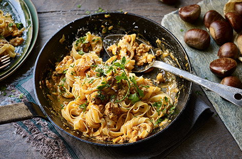 Image of "Chestnut and sausage ragu"