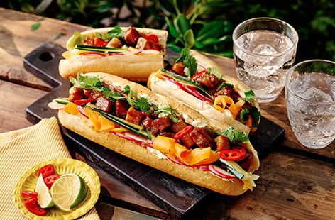 Image of "Leftover pork bánh mì"