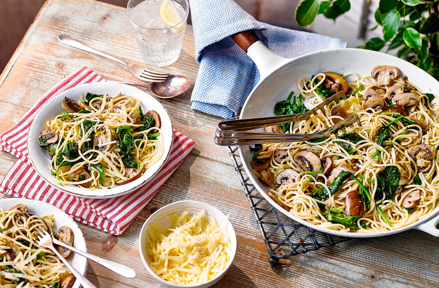 Speedy mushroom spaghetti