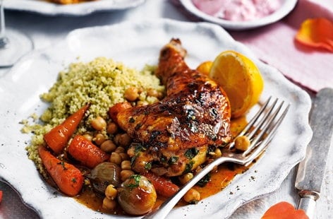 Image of "Harissa chicken with chickpeas"