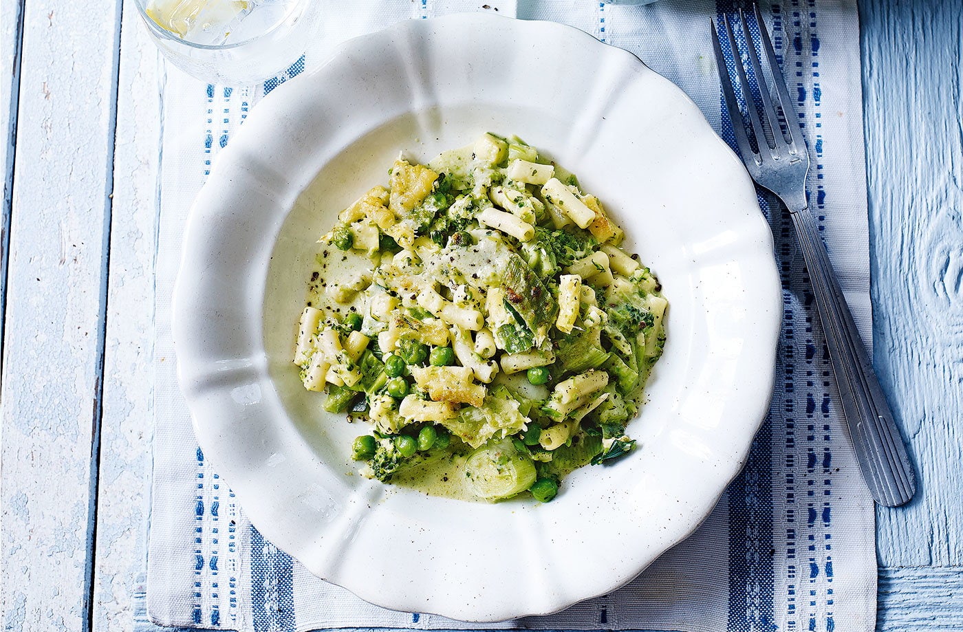 Green mac and cheese