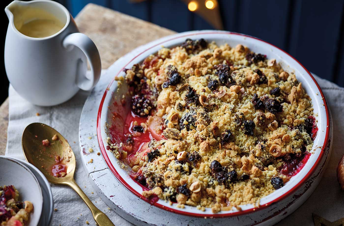 Christmas pudding crumble