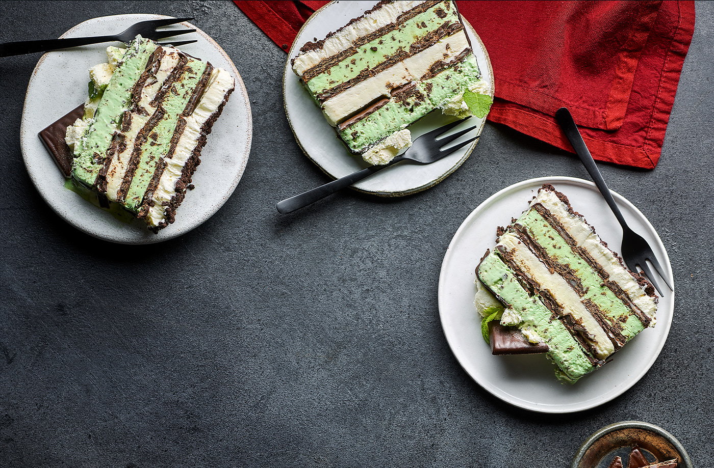 Peppermint cream parfait