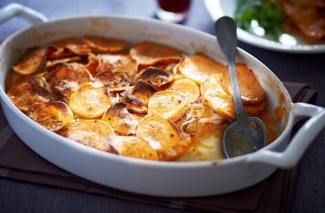 Image of "Sweet potato bake with rocket salad"
