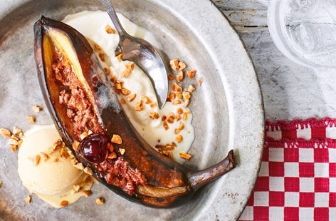 Image of "Barbecued banana split"