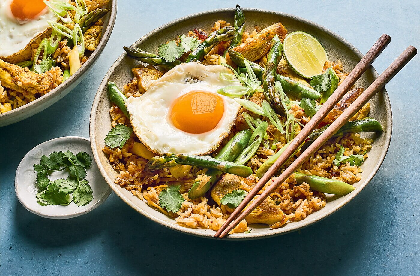 Indonesian-style asparagus fried rice
