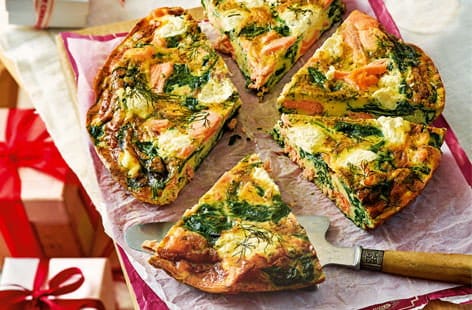 Image of "Salmon and cream cheese frittata"