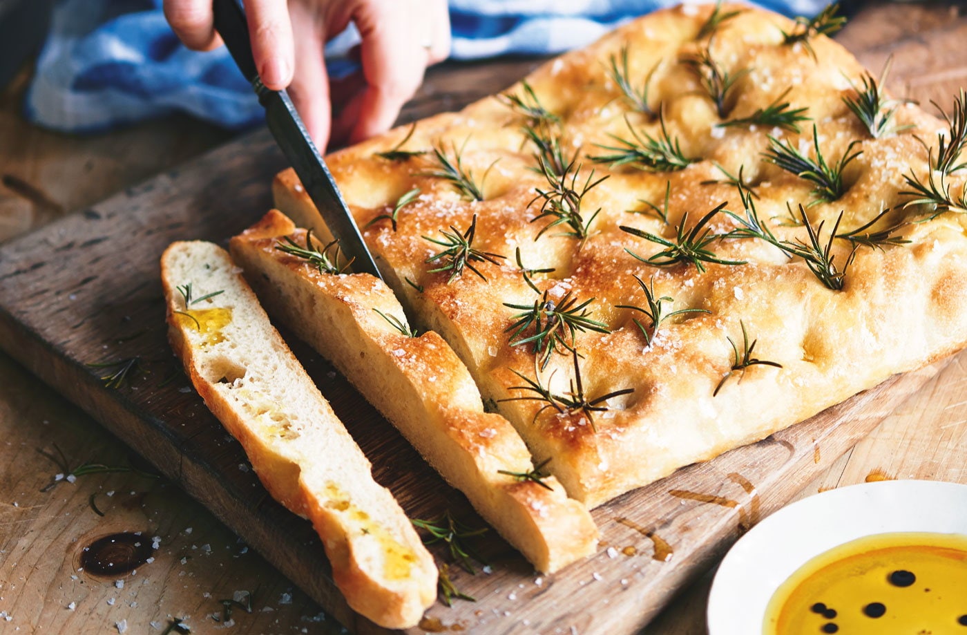 Lemon and herb focaccia