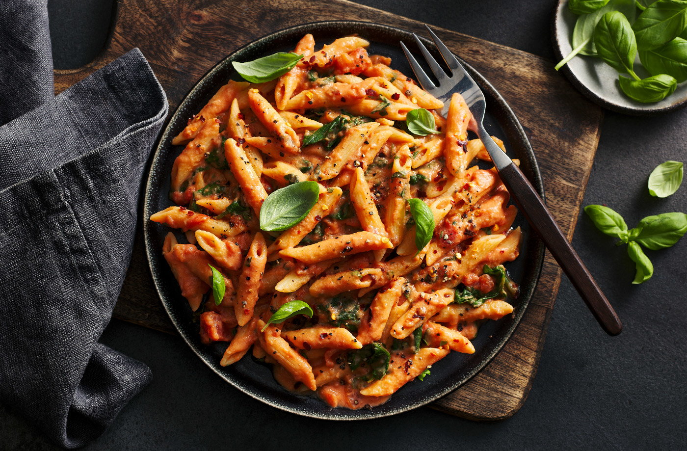 Creamy hidden-bean pasta sauce