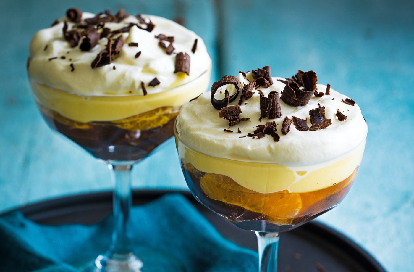 Chocolate orange trifles