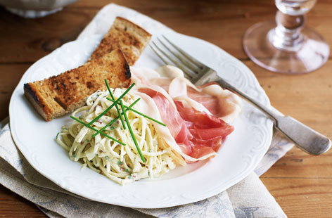 Image of "Celeriac remoulade with Serrano ham and toasts"
