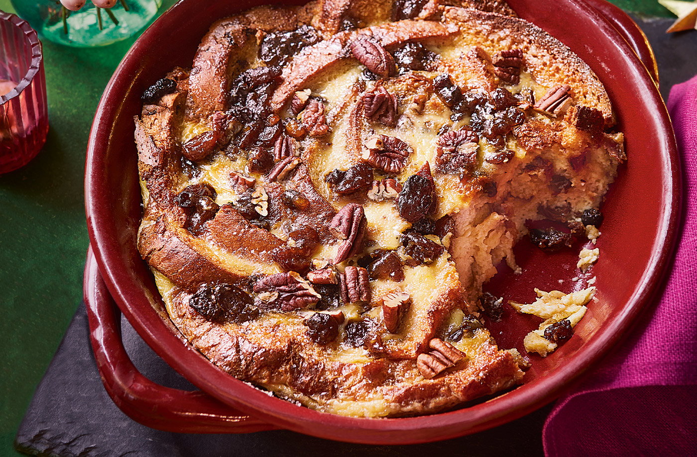 Panettone bread and butter pudding