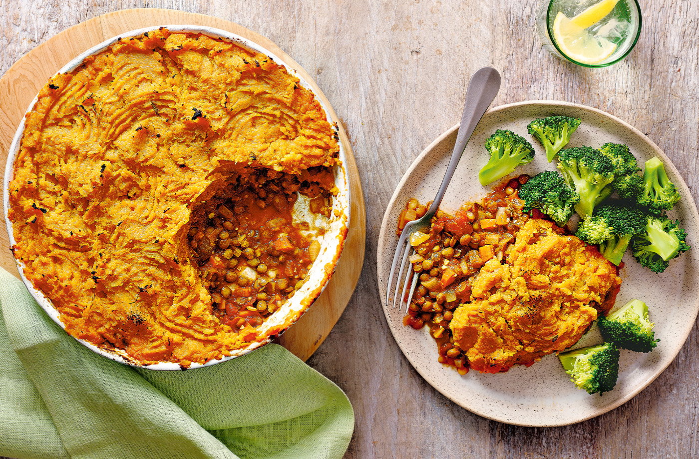 Lentil and sweet potato shepherd's pie