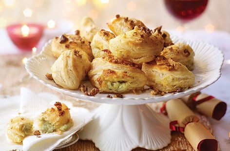 Image of "Stilton and walnut puffs"