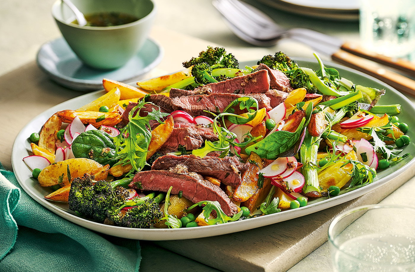 Steak and chips salad