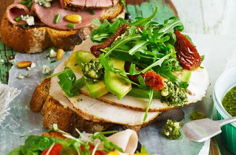 Turkey and avocado sandwich
