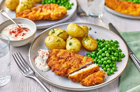 Image of "Air-fryer nacho chicken schnitzel"
