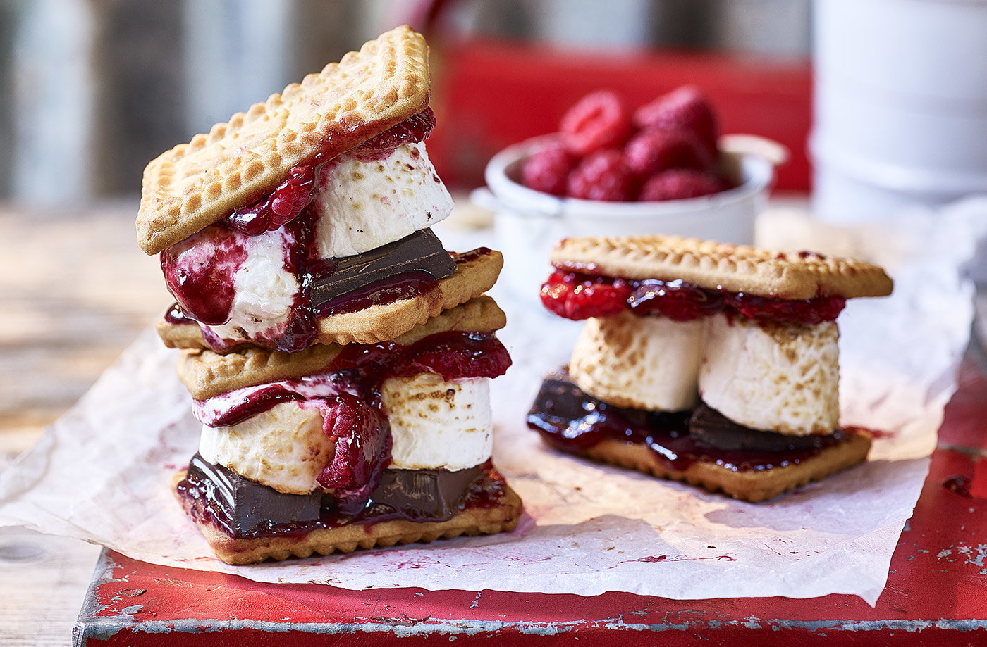 Raspberry s'mores