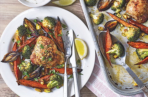 Image of "Spicy chicken traybake"