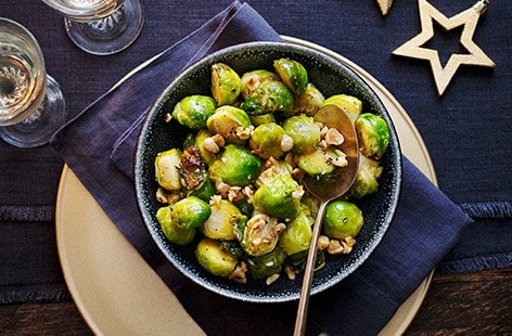 Image of "Crispy honey-roasted sprouts"