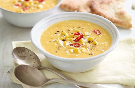 Image of "Chilled lemongrass and sweetcorn soup"