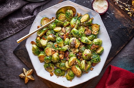 Image of "Roasted sprouts with marmite butter"
