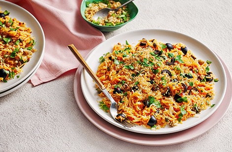 Image of "Storecupboard puttanesca rice"