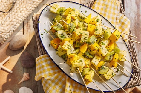 Image of "Mojito fruit skewers"