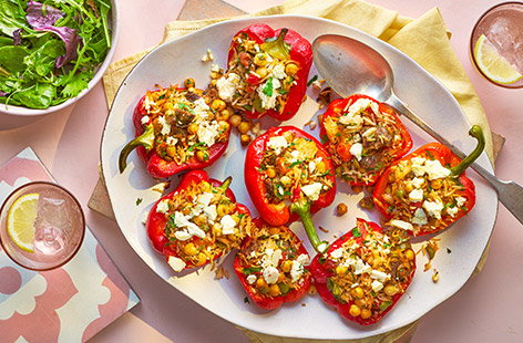Image of "Greek-style stuffed peppers"
