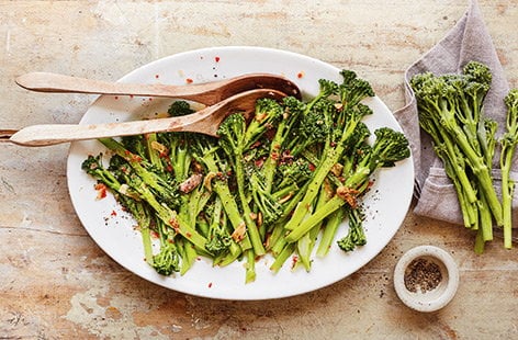 Image of "Charred broccoli with anchovy, lemon and chilli"