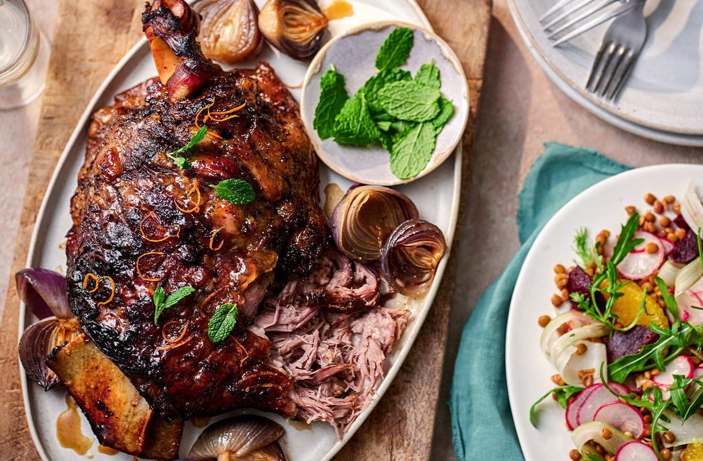 Marmalade-glazed lamb